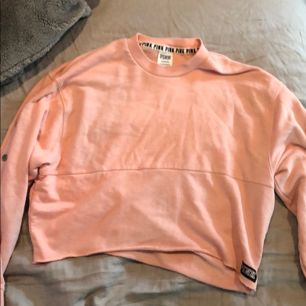PINK cropped sweatshirt